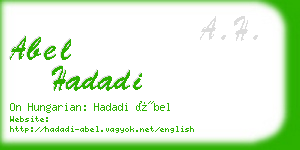 abel hadadi business card